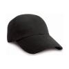 Junior low-profile heavy brushed cotton cap Black