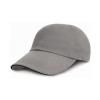 Low-profile heavy brushed cotton cap with sandwich peak Grey/Black