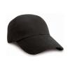 Low-profile heavy brushed cotton cap Black