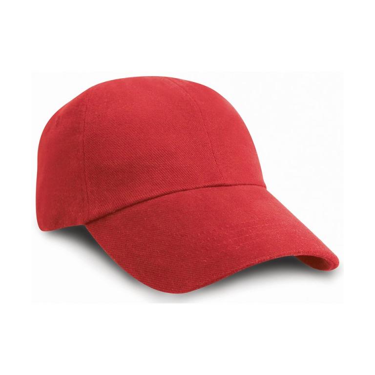 Low-profile heavy brushed cotton cap Red