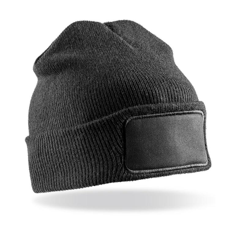 Double-knit printers beanie Black