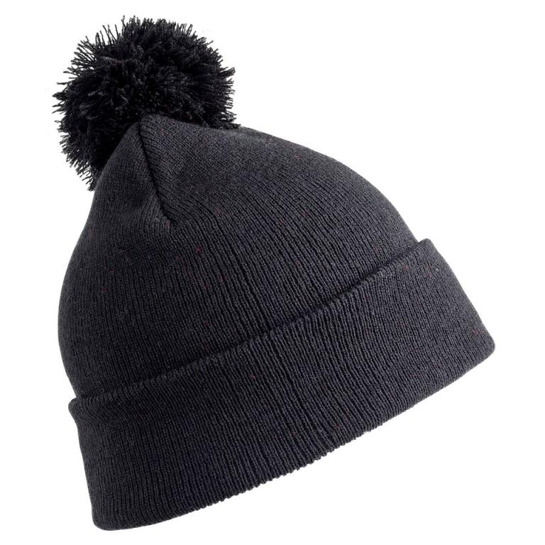 Junior pom pom beanie Black