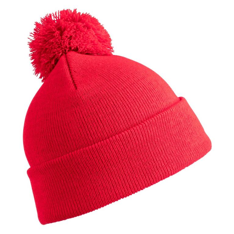 Junior pom pom beanie Red