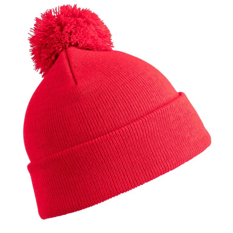 Pom pom beanie Red