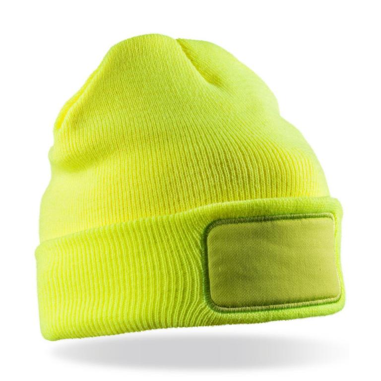 Double-knit Thinsulate™ printers beanie Fluorescent Yellow