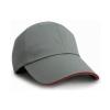 Herringbone cap with sandwich peak Grey/Red