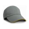 Herringbone cap with sandwich peak Grey/Yellow