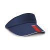 Herringbone sun visor with sandwich peak Navy/White