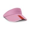 Herringbone sun visor with sandwich peak Pink/White