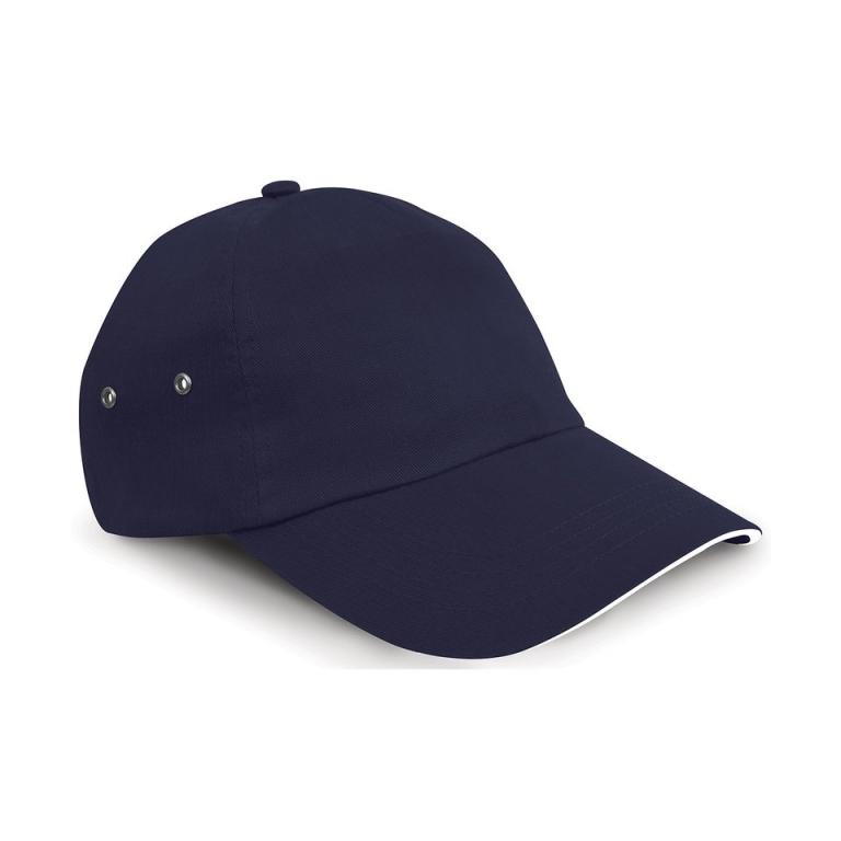 Printers plush cotton 5-panel cap Navy/White