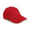 Printers plush cotton 5-panel cap Red/White