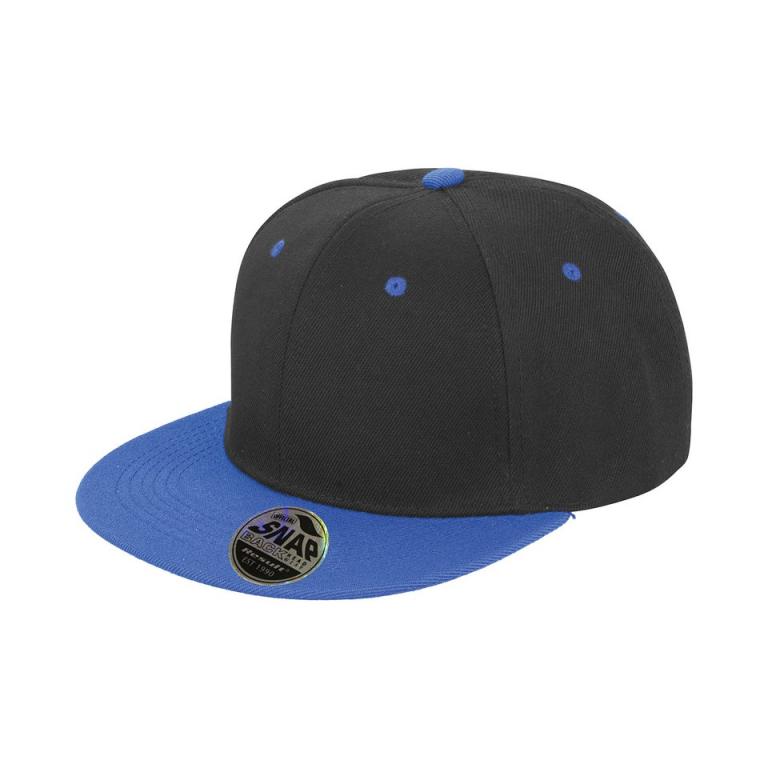 Bronx original flat peak snapback dual colour cap Black/Azure