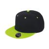 Bronx original flat peak snapback dual colour cap Black/Lime