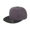 Bronx original flat peak snapback dual colour cap Heather Grey/Black