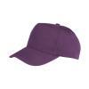 Boston 5-panel polycotton printer's cap Purple