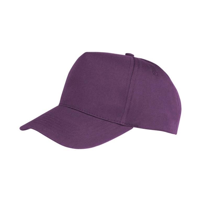 Boston 5-panel polycotton printer's cap Purple