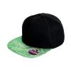 Bronx glitter flat peak snapback cap Black/Green