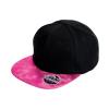 Bronx glitter flat peak snapback cap Black/Pink