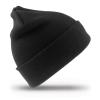 Recycled woolly ski hat Black