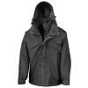 3-in-1 zip and clip jacket Black/Black