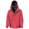 3-in-1 zip and clip jacket Red/Black