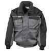 Work-Guard zip sleeve heavy-duty pilot jacket Grey/Black