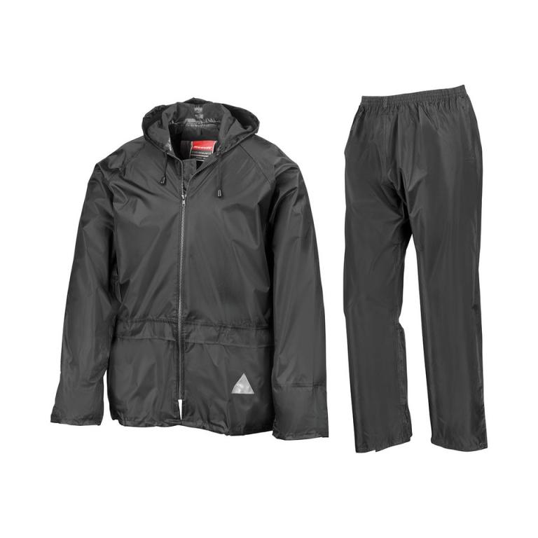 Waterproof jacket and trouser set Black