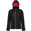 Venturer 3-layer hooded softshell jacket Black/Red