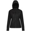 Women's venturer 3-layer hooded softshell jacket Black