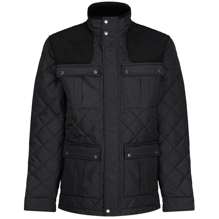 Padbury diamond quilt jacket Black