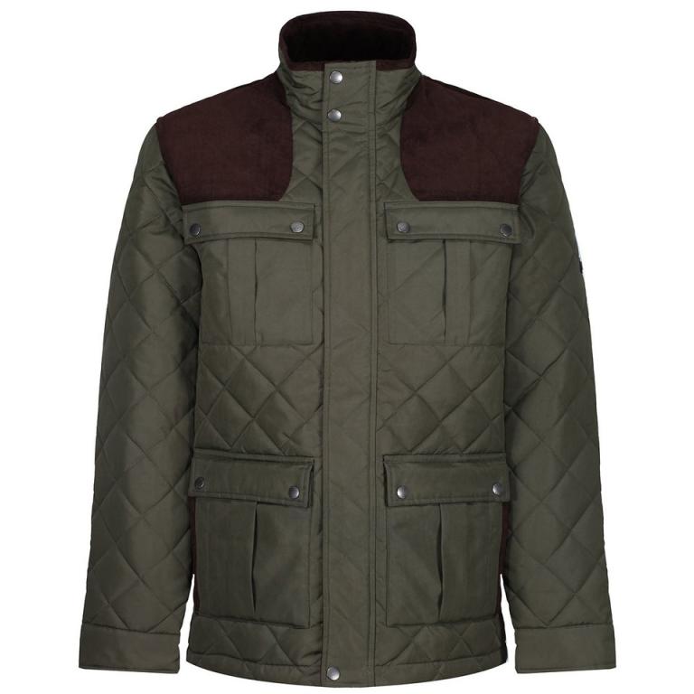 Padbury diamond quilt jacket Dark Khaki