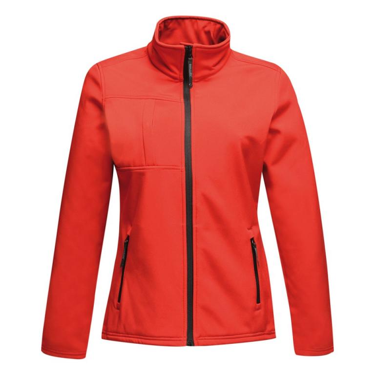 Women's Octagon II printable 3-layer membrane softshell Classic Red/Black