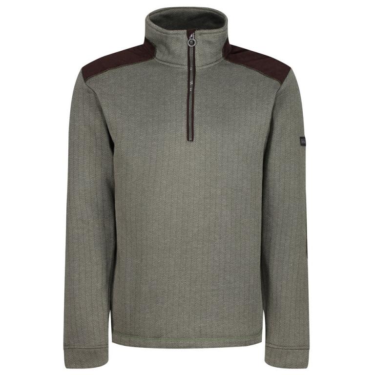 Holbeck half zip fleece Dark Khaki