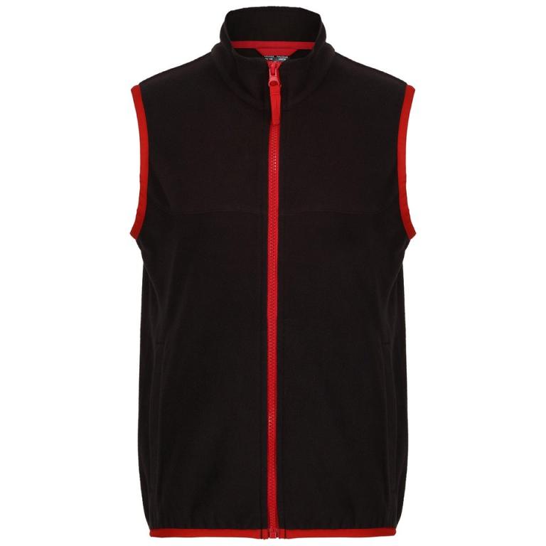 Kids microfleece bodywarmer Black/Classic Red