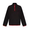 Kids half-zip microfleece Black/Classic Red