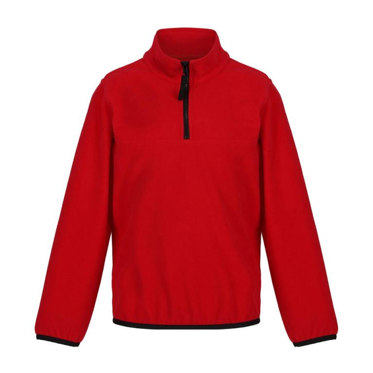 Kids half-zip microfleece Classic Red/Black