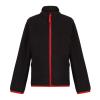 Kids full-zip microfleece Black/Classic Red