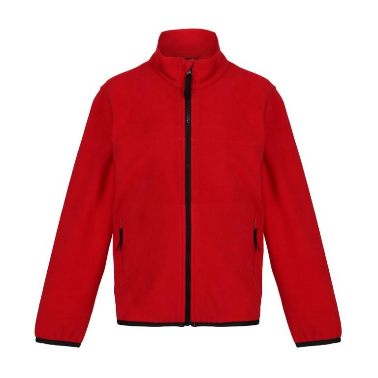 Kids full-zip microfleece Classic Red/Black