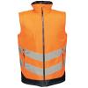 High-vis pro bodywarmer Orange/Navy