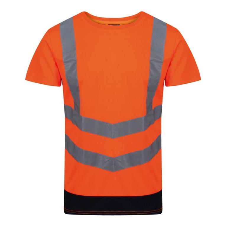 Pro hi-vis short sleeve t-shirt Orange/Navy