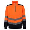 Pro hi-vis ¼-zip sweatshirt Orange/Navy