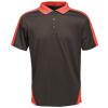 Contrast wicking polo Black/Classic Red