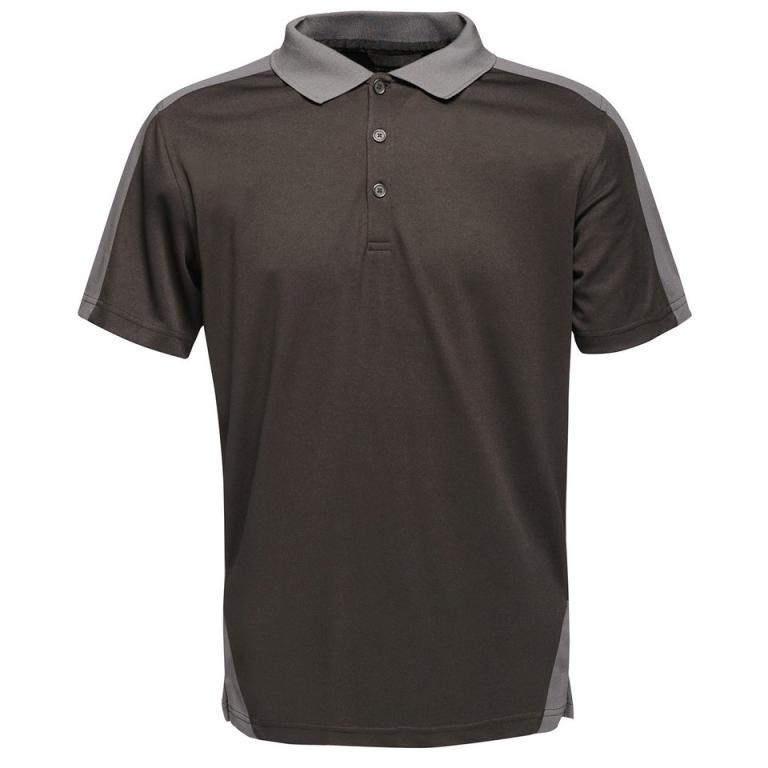 Contrast wicking polo Black/Seal