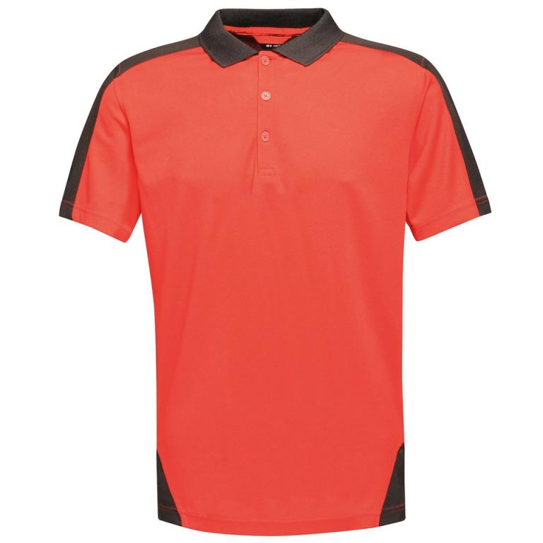 Contrast wicking polo Classic Red/Black