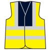 Waistcoat HV Yellow/Navy