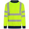 High visibility sweatshirt HV Yellow/Navy