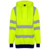 High visibility hoodie HV Yellow/Navy