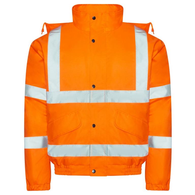 High visibility bomber jacket HV Orange