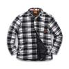 Worker padded checked shirt Black/White