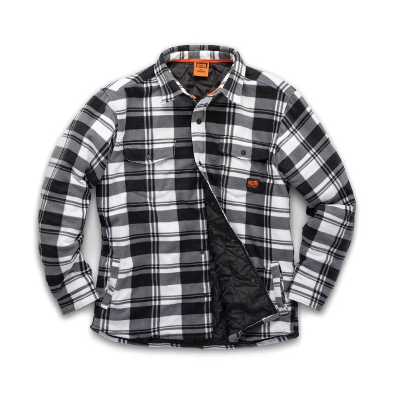 Worker padded checked shirt Black/White